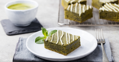 Matcha White Chocolate Blondies | Oi Boba