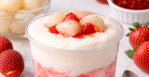 Lychee Strawberry Cream Cloud - Better Than Cafe Quality | Oi Boba