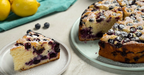 Blueberry Lemon Brown Sugar Cake | Oi Boba