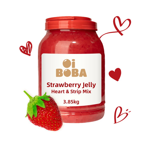 Coconut Jelly -  Strawberry(Heart & Strip Mix) 3.85kg