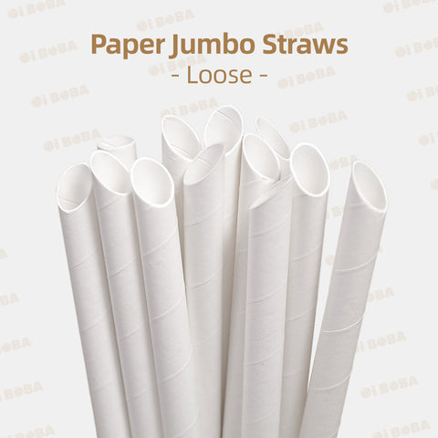 Paper Jumbo Straws (2000pcs) 23cm loose