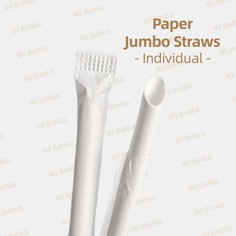 Indiv. Wrap Paper Jumbo Straws (2000pcs) 23cm
