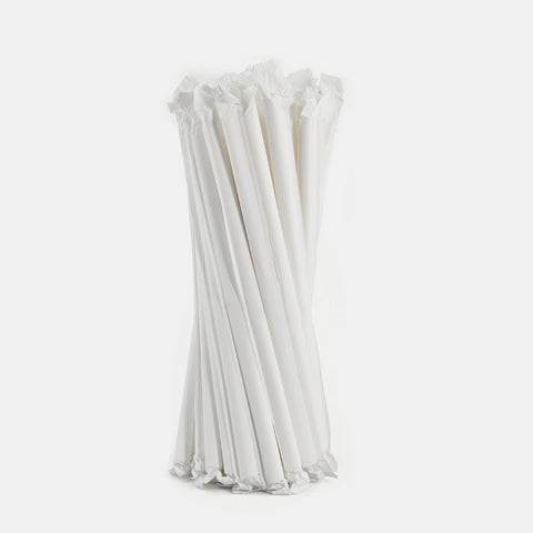 Indiv. Wrap Paper Thin Straws (5000pcs) 23cm