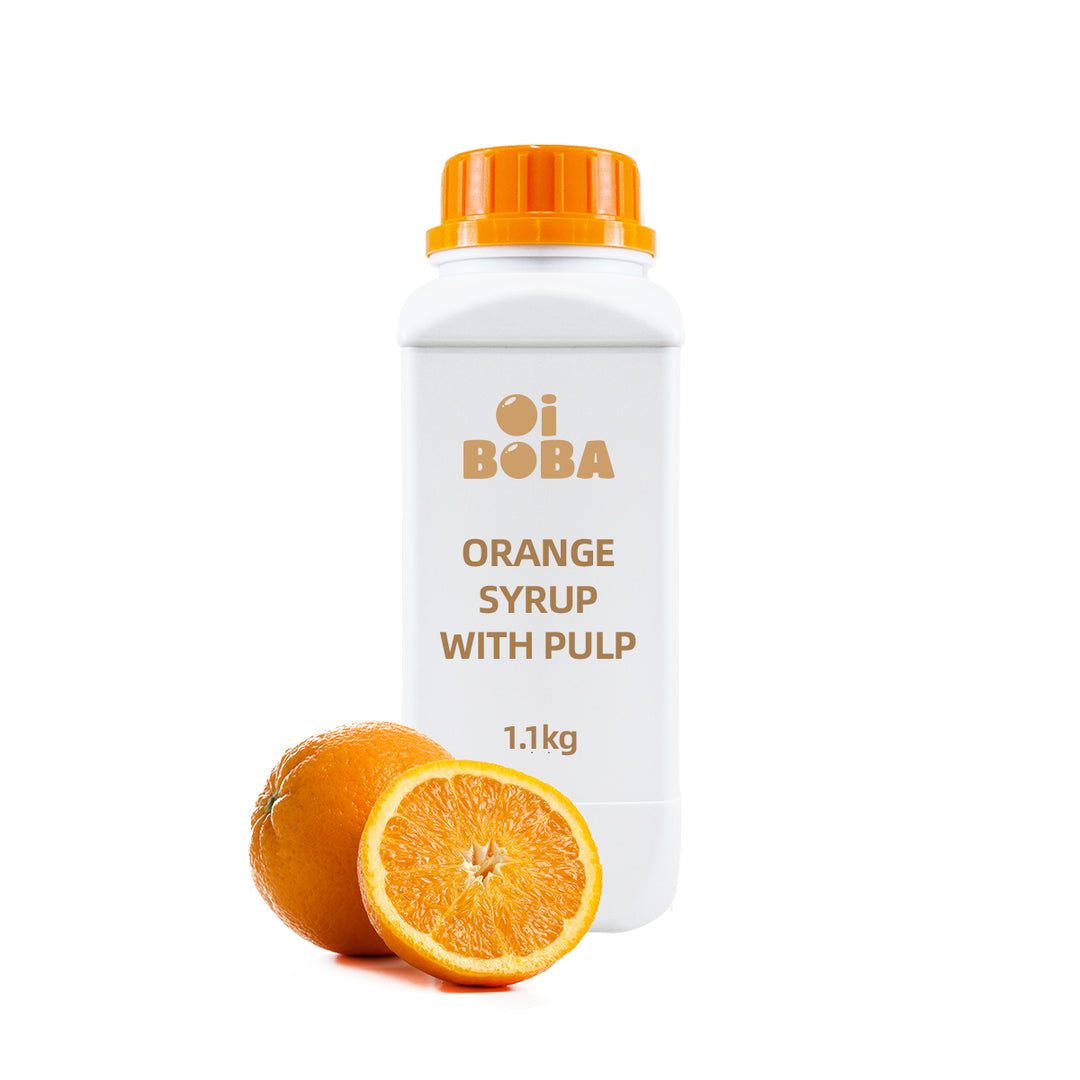 Orange Flavor Syrup With Pulp 1.1kg x 12 bottles | Oiboba | Bubble Tea ...