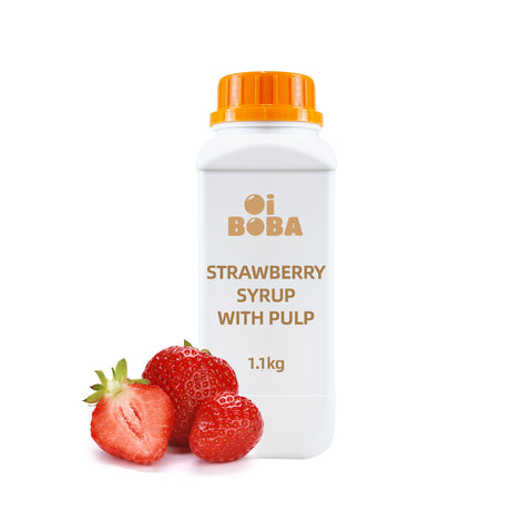 Strawberry Flavor Syrup With Pulp 1.1kg