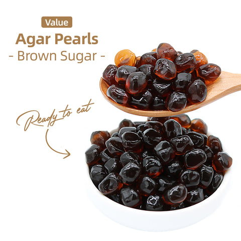 Value Agar Pearls Brown Sugar - 2kg (6 Bags/1 Carton)