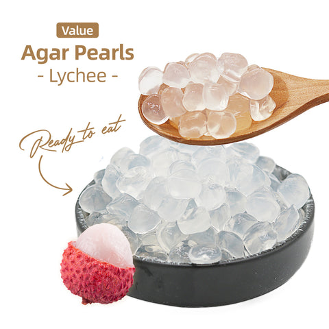 Value Agar Pearls Lychee Flavour - 2kg  (6 Bags/1 Carton)